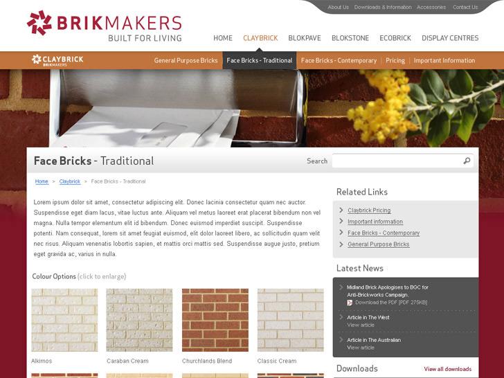 Brikmakers website, by Nice Design