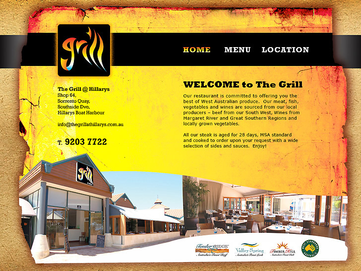 Grill website, by Nice Design