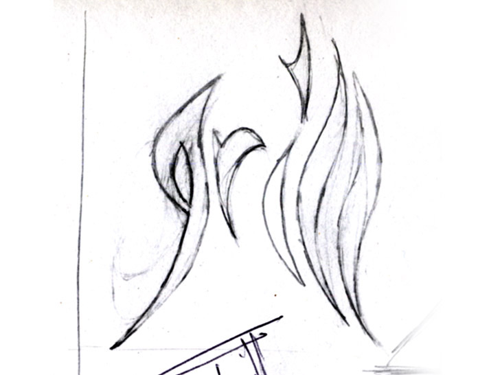 Grill logo sketch, by Nice Design