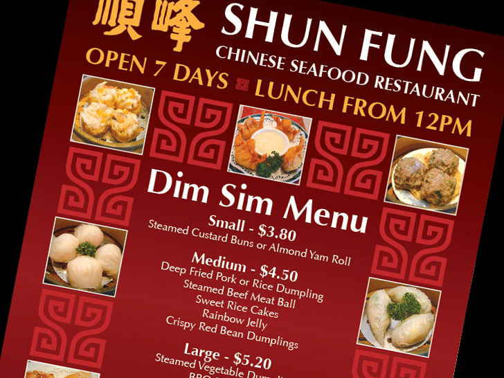 Shun Fung Menu, by Nice Design