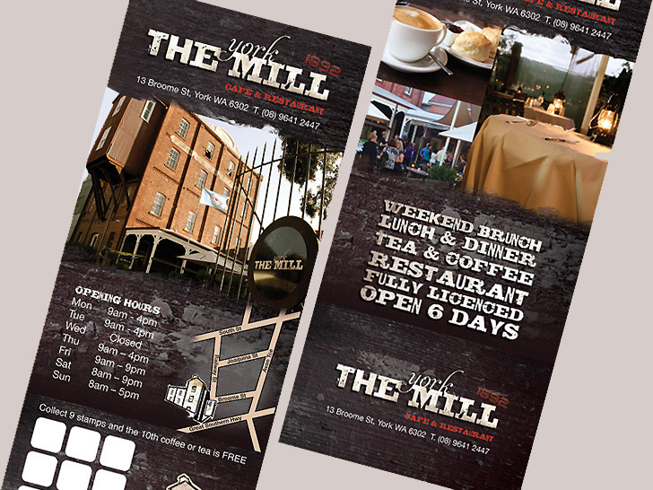 The York Mill flyer, by Nice Design